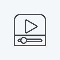 Icon Video Player. suitable for web interface symbol. simple design editable. design template vector. simple symbol illustration vector