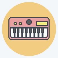 teclado de iconos. adecuado para el símbolo de la música. estilo compañero de color. diseño simple editable. vector de plantilla de diseño. ilustración de símbolo simple