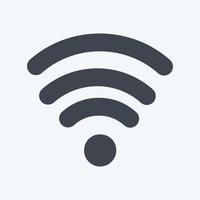 icono wifi. adecuado para el símbolo de aplicaciones móviles. estilo de glifo. diseño simple editable. vector de plantilla de diseño. ilustración de símbolo simple