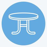 Icon Coffee Table. suitable for Home symbol. blue eyes style. simple design editable. design template vector. simple symbol illustration vector