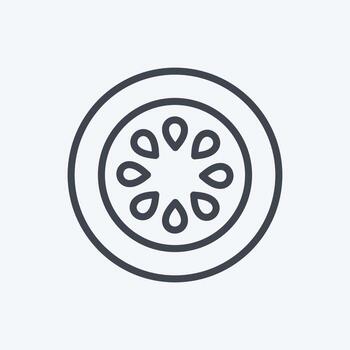 Icon Orange Slice. suitable for Spa symbol. line style. simple design editable. design template vector. simple symbol illustration vector