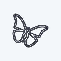 icono mariposa 3. adecuado para símbolo animal. estilo de línea diseño simple editable. vector de plantilla de diseño. ilustración de símbolo simple