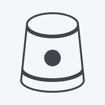 Icon Thimble. suitable for Tailor symbol. glyph style. simple design editable. design template vector. simple symbol illustration vector