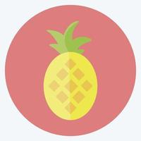 icono de piña. adecuado para el símbolo de frutas y verduras. estilo plano diseño simple editable. vector de plantilla de diseño. ilustración de símbolo simple