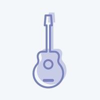 icono de guitarra. adecuado para símbolo de juguete. estilo de dos tonos. diseño simple editable. vector de plantilla de diseño. ilustración de símbolo simple