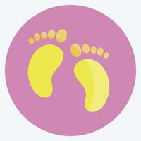 Icon Baby Feet. suitable for Baby symbol. flat style. simple design editable. design template vector. simple symbol illustration vector