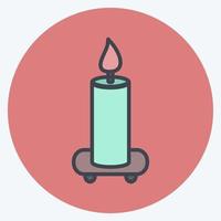 Icon Candle on Shelf. suitable for Spa symbol. color mate style. simple design editable. design template vector. simple symbol illustration vector