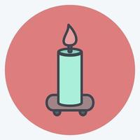 Icon Candle on Shelf. suitable for Spa symbol. color mate style. simple design editable. design template vector. simple symbol illustration vector