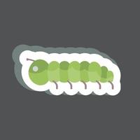 Sticker Caterpillar. suitable for Animal symbol. simple design editable. design template vector. simple symbol illustration vector