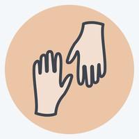 Icon Gloves. suitable for Spring symbol. color mate style. simple design editable. design template vector. simple symbol illustration vector