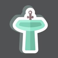 Sticker Sink. suitable for Home symbol. simple design editable. design template vector. simple symbol illustration vector