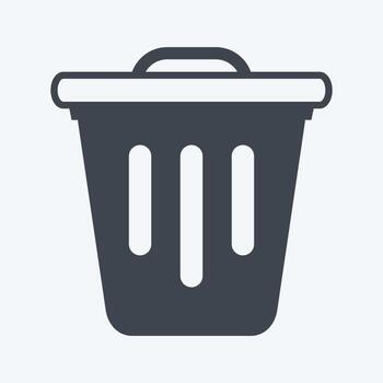icono de basura. adecuado para el símbolo de la interfaz web. estilo de glifo. diseño simple editable. vector de plantilla de diseño. ilustración de símbolo simple