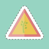 Sticker line cut Environment. suitable for Community symbol. simple design editable. design template vector. simple symbol illustration vector