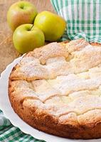 Apple pie with custard photo