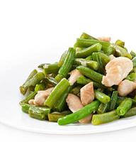 Green beans with chicken photo
