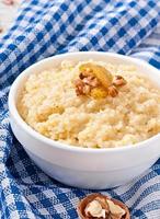 Porridge in a bowl photo