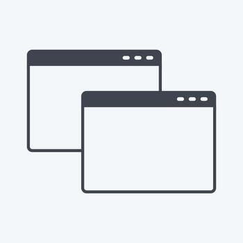 Icon Windows. suitable for Web Interface symbol. glyph style. simple design editable. design template vector. simple symbol illustration vector