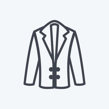 Icon Coat. suitable for men accessories symbol. line style. simple design editable. design template vector. simple symbol illustration vector