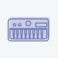 teclado de iconos. adecuado para el símbolo de la música. estilo de dos tonos. diseño simple editable. vector de plantilla de diseño. ilustración de símbolo simple