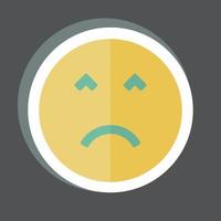 Sticker Emoticon Angry Face. suitable for Emoticon symbol. simple design editable. design template vector. simple symbol illustration vector