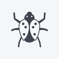 Icon Bug. suitable for Animal symbol. glyph style. simple design editable. design template vector. simple symbol illustration vector
