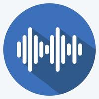 Icon Music Indicator. suitable for music symbol. long shadow style. simple design editable. design template vector. simple symbol illustration vector