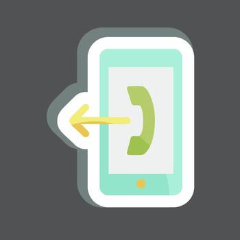 Sticker Outgoing Connection. suitable for Education symbol. simple design editable. design template vector. simple symbol illustration vector