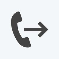 icono de desvío de llamadas. adecuado para el símbolo de aplicaciones móviles. estilo de glifo. diseño simple editable. vector de plantilla de diseño. ilustración de símbolo simple