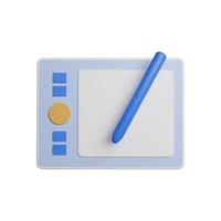 Tablet design drawing 3d icon photo high quality