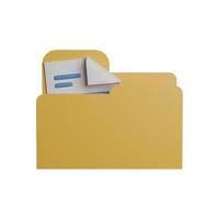 Folder document file 3D icon photo high quality