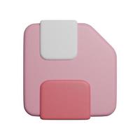 Floppy disk save file 3d icon photo high quality