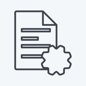 configuración del documento de icono. adecuado para el símbolo de programación. estilo de línea diseño simple editable. vector de plantilla de diseño. ilustración de símbolo simple