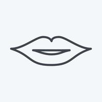 Icon Lips. suitable for beauty care symbol. line style. simple design editable. design template vector. simple symbol illustration vector