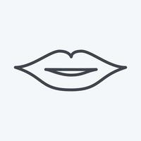 Icon Lips. suitable for beauty care symbol. line style. simple design editable. design template vector. simple symbol illustration vector