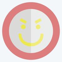 Icon Emoticon Surprised. suitable for Emoticon symbol. flat style. simple design editable. design template vector. simple symbol illustration vector