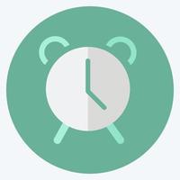 icono de alarma. adecuado para el símbolo de aplicaciones móviles. estilo plano diseño simple editable. vector de plantilla de diseño. ilustración de símbolo simple