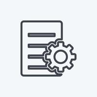 Icon Document Settings. suitable for User Interface symbol. line style. simple design editable. design template vector. simple symbol illustration vector