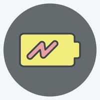Icon Battery 2. suitable for Mobile Apps symbol. color mate style. simple design editable. design template vector. simple symbol illustration vector