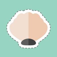 Sticker line cut Sea Shell. suitable for Sea symbol. simple design editable. design template vector. simple symbol illustration vector