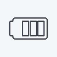 Icon Battery 1. suitable for Mobile Apps symbol. line style. simple design editable. design template vector. simple symbol illustration vector