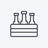 Icon Beer. suitable for Drink symbol. line style. simple design editable. design template vector. simple symbol illustration vector