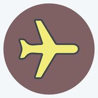 Icon Aeroplane Mode. suitable for Mobile Apps symbol. color mate style. simple design editable. design template vector. simple symbol illustration vector