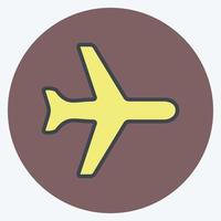 icono de modo avión. adecuado para el símbolo de aplicaciones móviles. estilo compañero de color. diseño simple editable. vector de plantilla de diseño. ilustración de símbolo simple