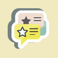 Sticker Testimonials. suitable for Feedback symbol. simple design editable. design template vector. simple symbol illustration vector