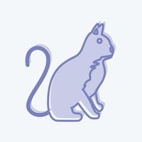 gato icono. adecuado para el símbolo animal. estilo de dos tonos. diseño simple editable. vector de plantilla de diseño. ilustración de símbolo simple