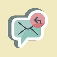 Sticker Email Replay. suitable for Feedback symbol. simple design editable. design template vector. simple symbol illustration vector