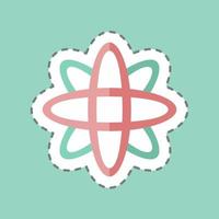 Sticker line cut Data Science. suitable for data analytics symbol. simple design editable. design template vector. simple symbol illustration vector