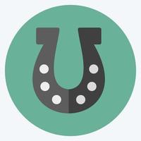 Icon Horse Shoe. suitable for Garden symbol. flat style. simple design editable. design template vector. simple symbol illustration vector