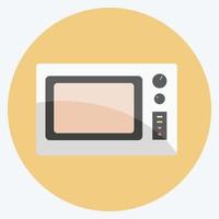 Icon Microwave Oven. suitable for Home symbol. flat style. simple design editable. design template vector. simple symbol illustration vector