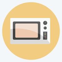 Icon Microwave Oven. suitable for Home symbol. flat style. simple design editable. design template vector. simple symbol illustration vector